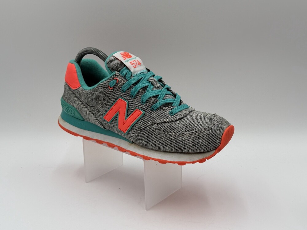 New Balance 574 Women’s Size 9B Color- Glitch Pack Teal Orange Grey WL574GTD